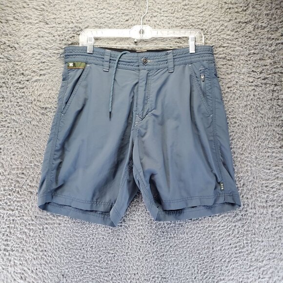 Howler Bros Shorts Mens Size 32 Blue Ripstop Fabric Drawstring Lightweight - Picture 1 of 13